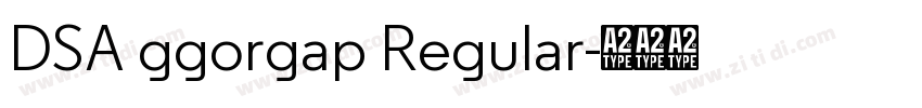 DSA ggorgap Regular字体转换